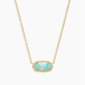Kendra Scott Elisa Pendant Necklace In Aqua Kyocera Opal